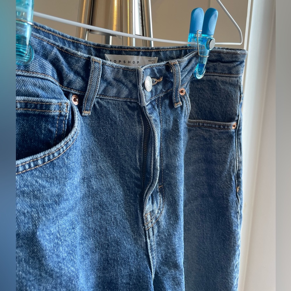 Topshop - Blue Jeans - Raw Hem - Size 6